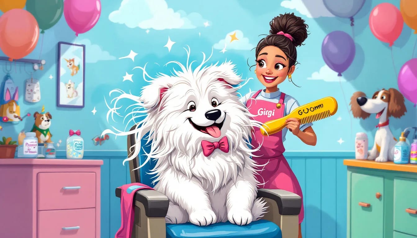 A happy dog being groomed, showcasing the benefits of professional pet grooming.